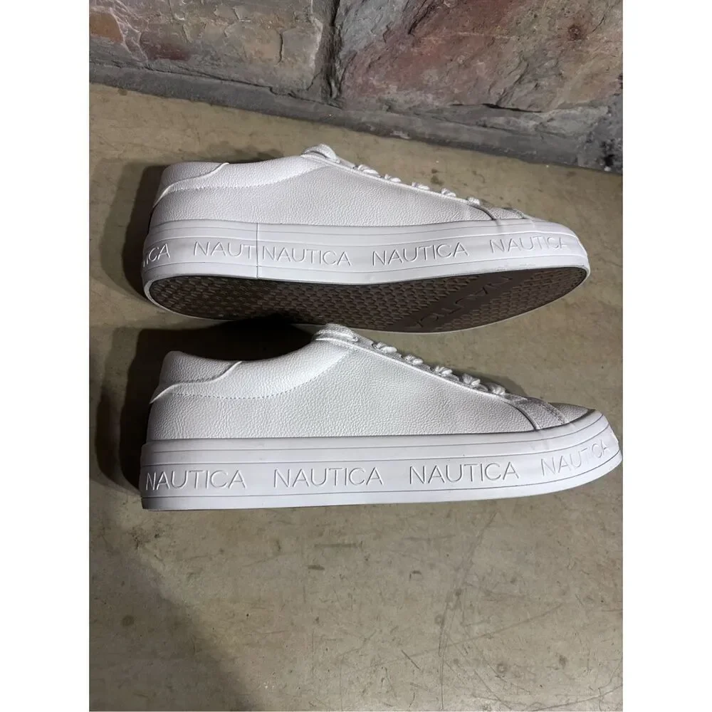 Nautica Aelisa White Fashion Lace Up Sneakers Women's Size 9